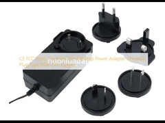 CE FCC RoHS Certified Slim Desktop Power Adapter Universal Plug Type 65W 24V Output